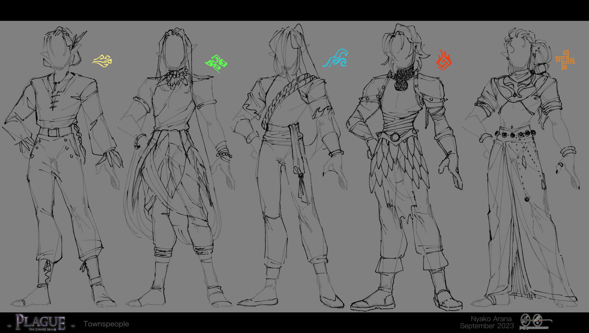 Regional NPC Fashion Sketches