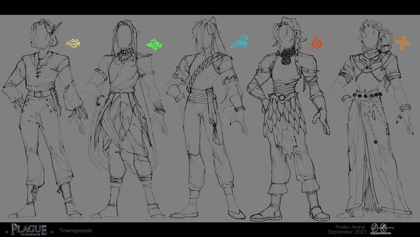 Regional NPC Fashion Sketches